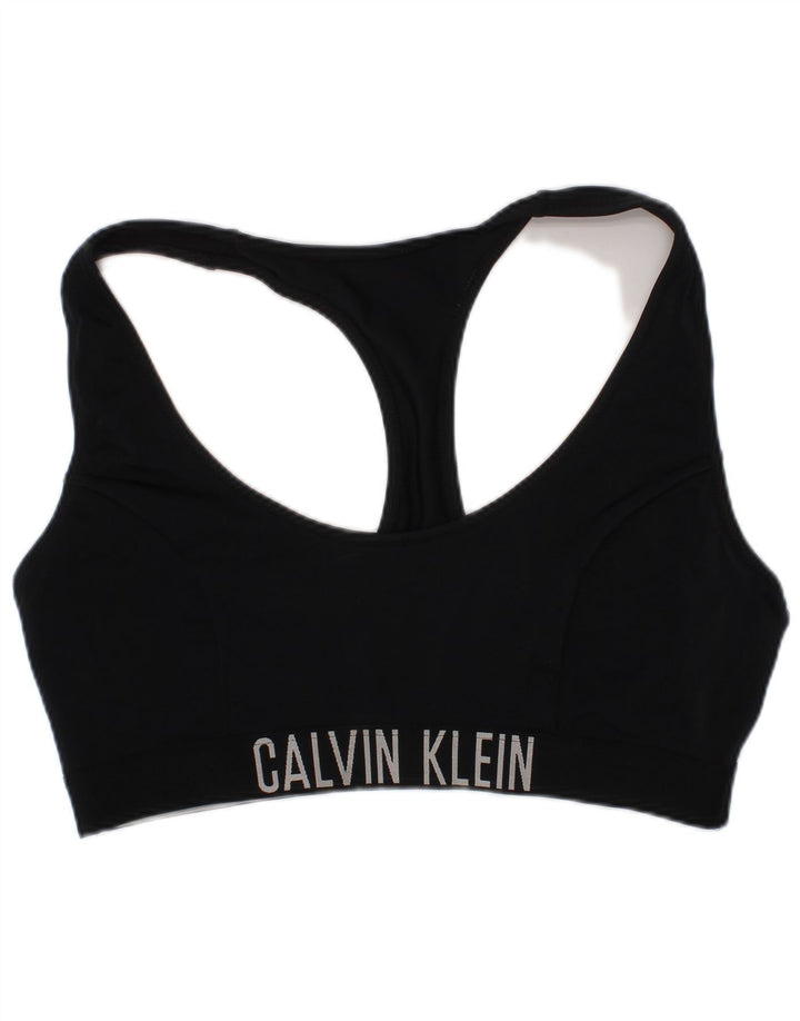 Γυναικείο γραφικό αθλητικό σουτιέν Calvin Klein Top Μεσαίο Μαύρο Πολυαμίδιο