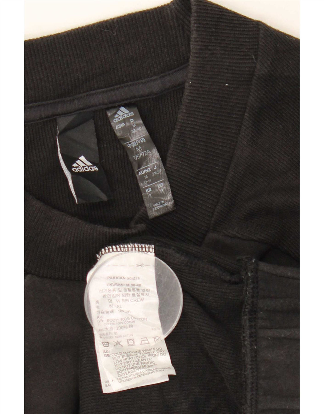 Γυναικεία φούτερ Adidas Crop Jumper UK 14 Medium Black Colourblock