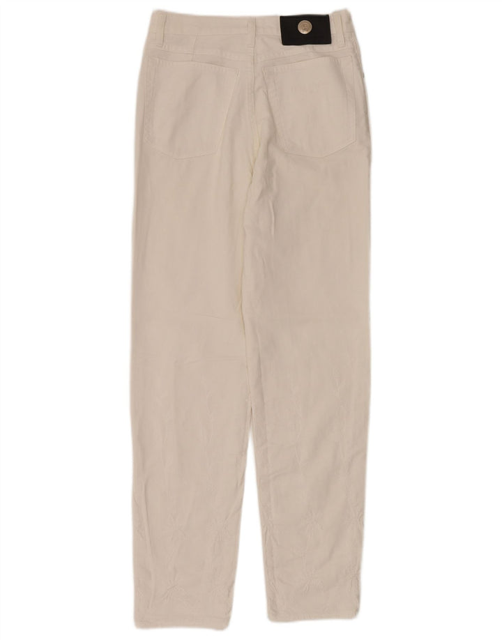 LAURA BIAGIOTTI Γυναικείο ίσιο τζιν W28 L30 Λευκό βαμβακερό