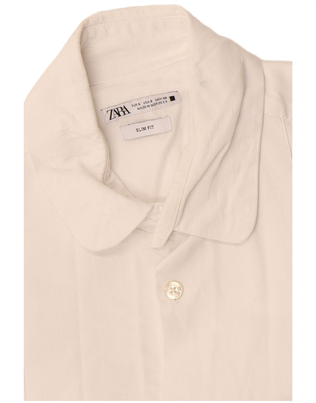 Zara Ανδρικό πουκάμισο Slim Fit Small White