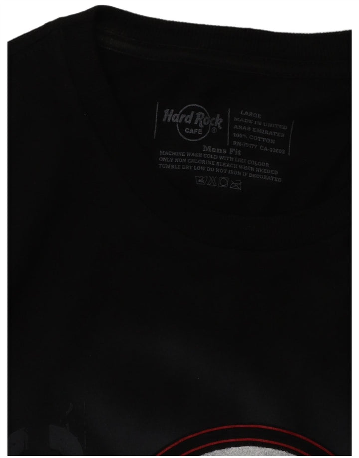 Hard Rock Cafe Mens Prague Graphic T-Shirt Top μεγάλο μαύρο βαμβακερό