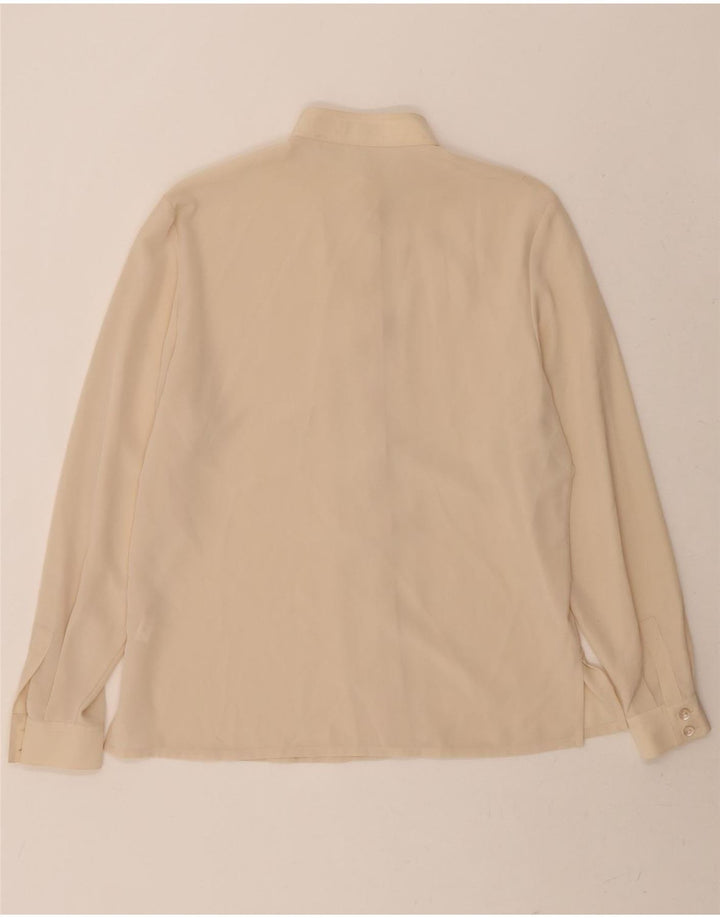 ALEXANDER Womens Shirt Blouse UK 12 Medium  Beige Polyester Vintage Alexander and Second-Hand Alexander from Messina Hembry 