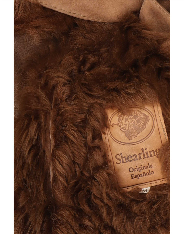 Vintage Ανδρικό Πανωφόρι Shearling IT 46 Small Beige