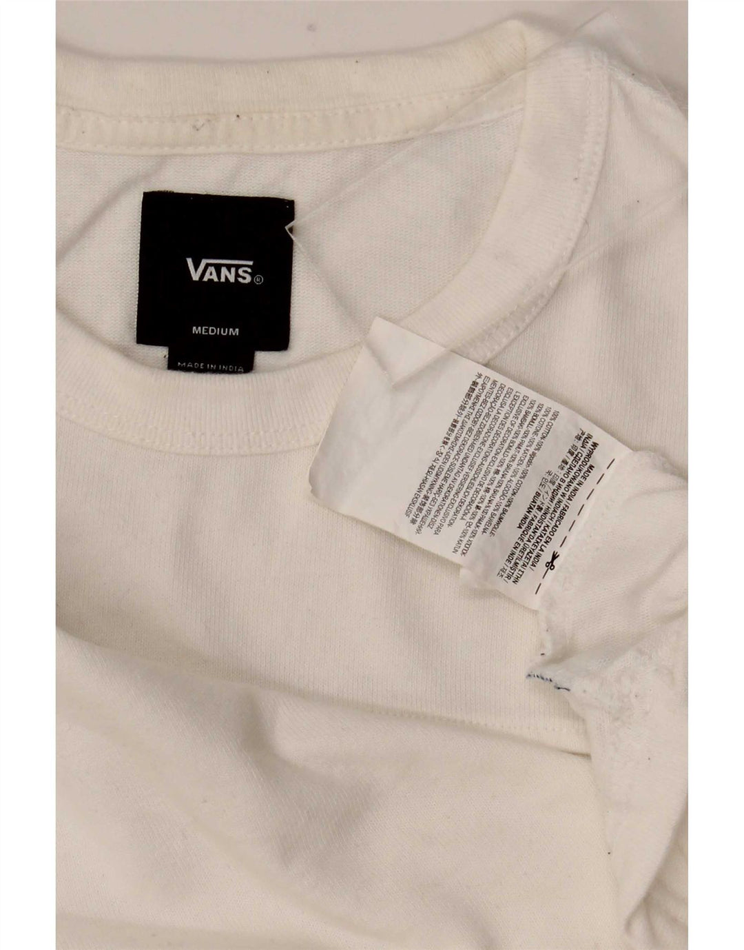 Ανδρικό γραφικό T-Shirt Vans Τοπ, μεσαίο λευκό χρώμα, βαμβακερό
