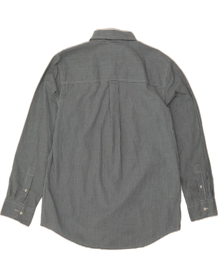 CHAPS Mens Easy Care Shirt Medium Green Gingham Cotton Vintage Chaps and Second-Hand Chaps from Messina Hembry 
