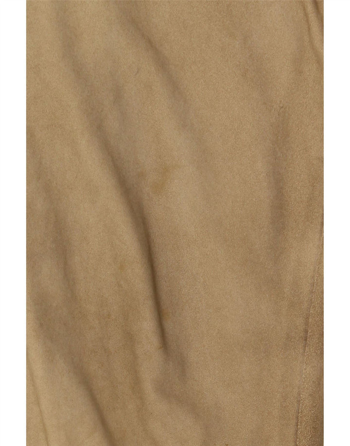 Vintage Ανδρικό Suede Bomber Jacket UK 38 Medium Beige