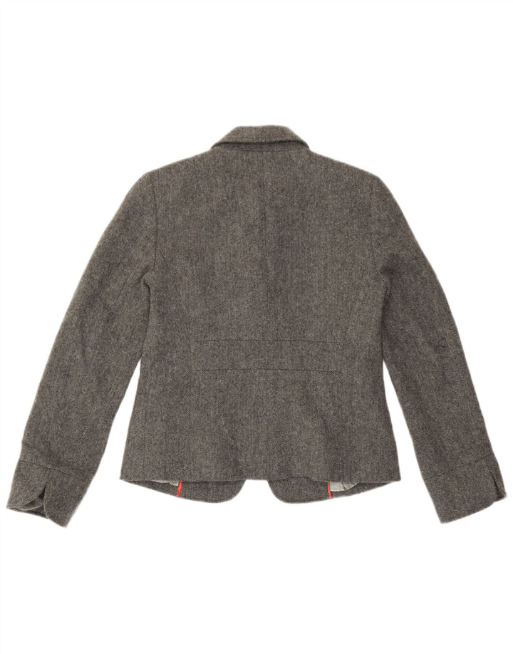 J. Crew Γυναικείο σακάκι σακάκι με 1 κουμπί US 4 Μικρό γκρι μαλλί ψαροκόκαλο