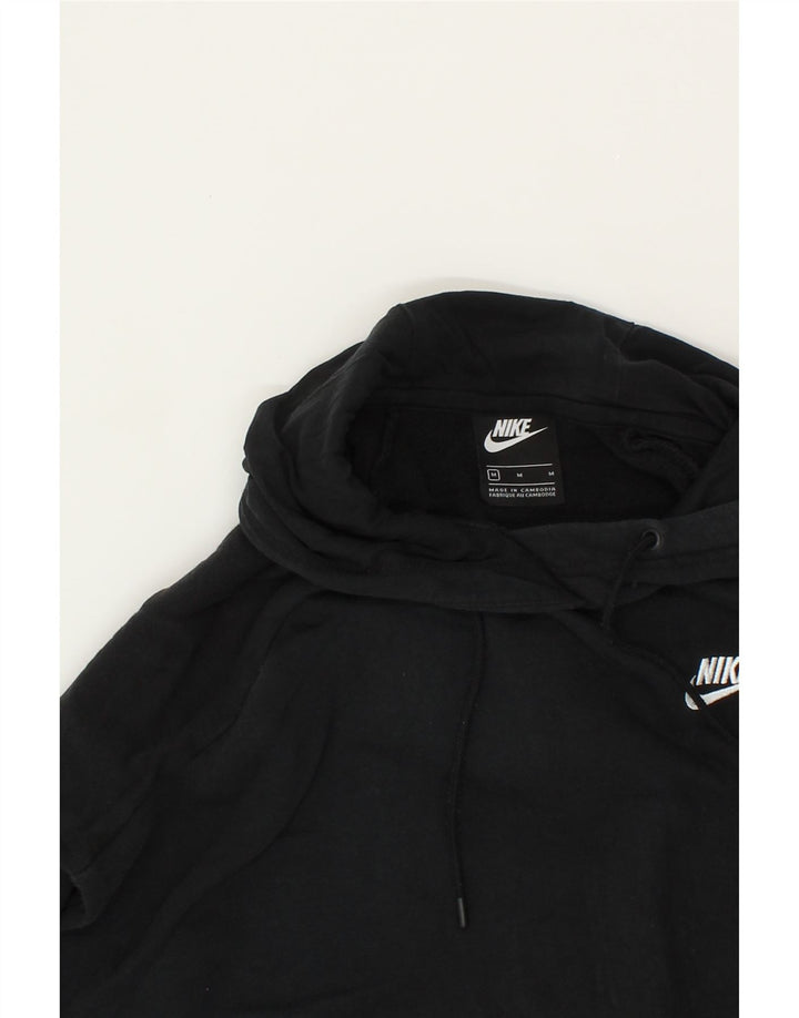 NIKE Womens Oversized Hoodie Jumper UK 14 Medium Black Cotton Vintage Nike and Second-Hand Nike from Messina Hembry 