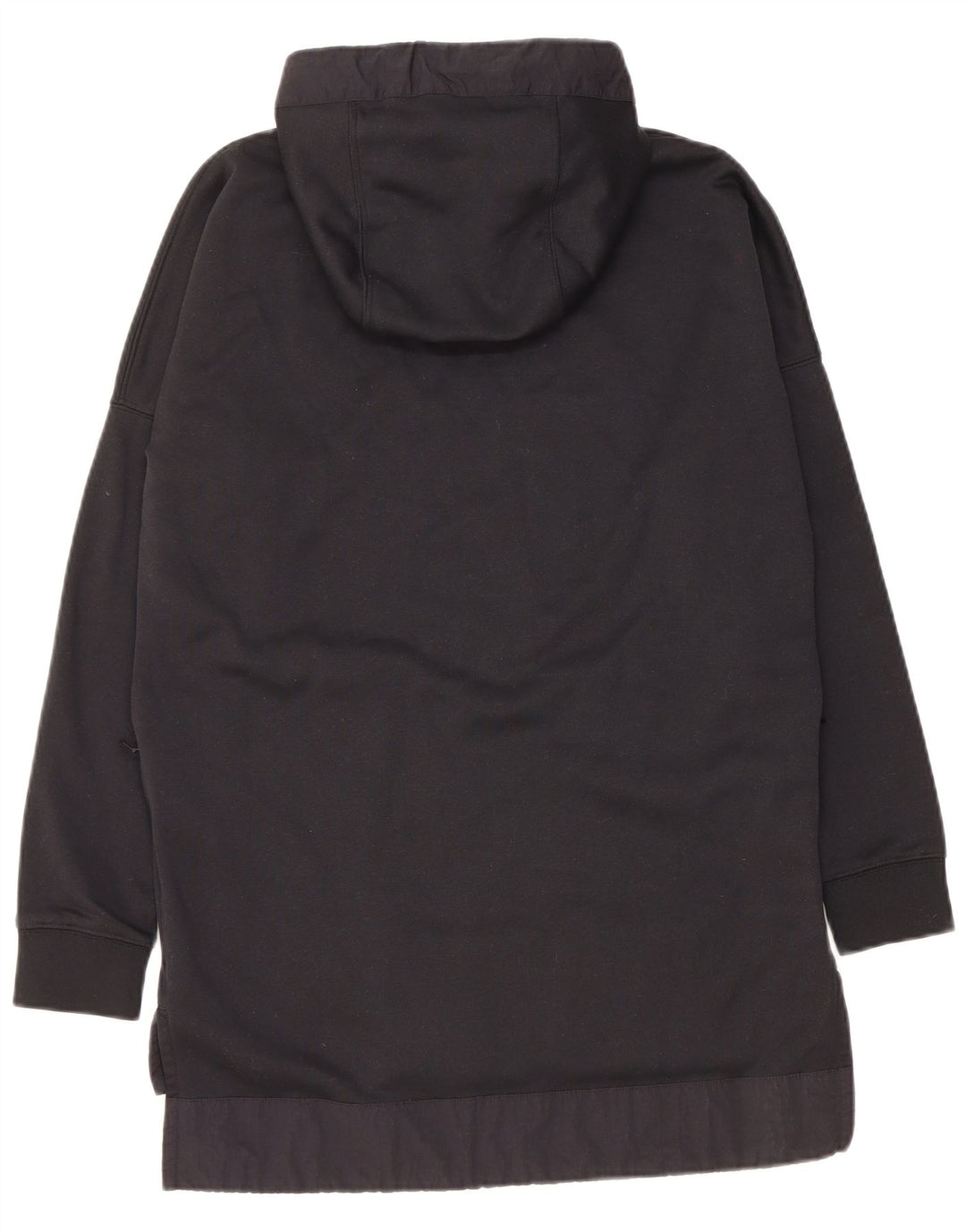Nike Γυναικείο Longline Hoodie Jumper UK 10 Small Black Polyester