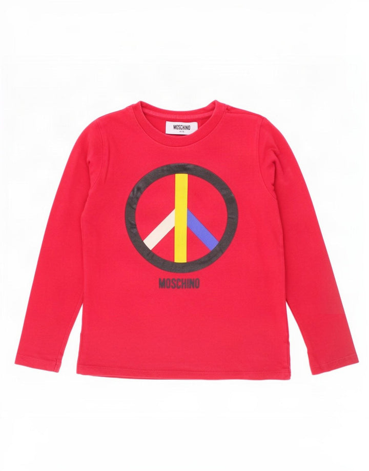 Moschino Boys Graphic Top Μακρυμάνικο 5-6 ετών Κόκκινο