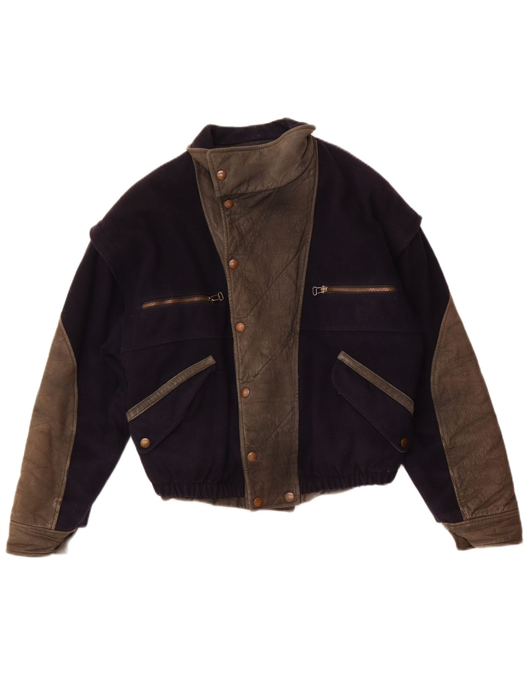 VITTORIO FORTI Γυναικείο μπουφάν Bomber IT 46 Μεγάλο Navy Blue Viscose