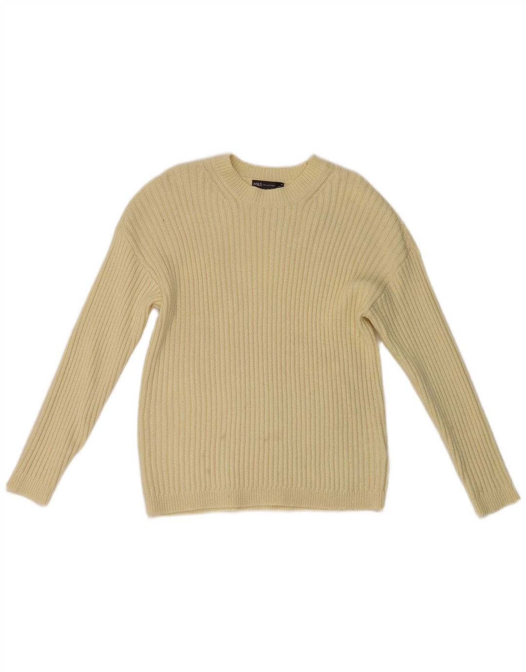 Marks & Spencer Γυναικείο πουλόβερ με λαιμόκοψη UK 14 Medium Yellow
