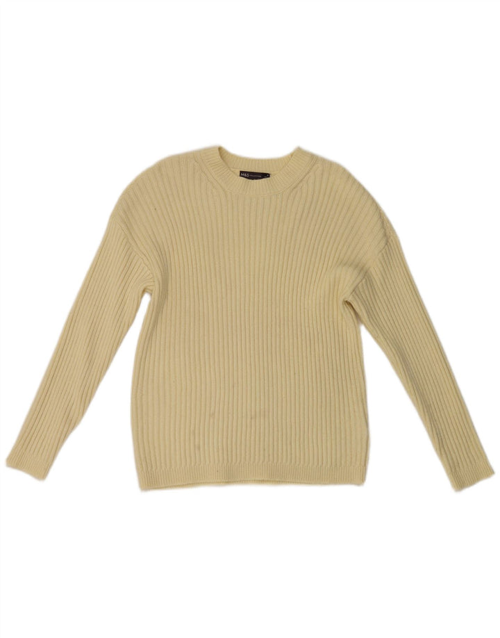 Marks & Spencer Γυναικείο πουλόβερ με λαιμόκοψη UK 14 Medium Yellow