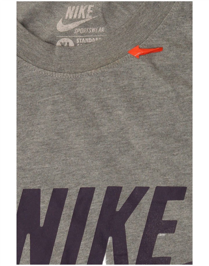 Ανδρικό γραφικό T-shirt Nike XL, βαμβακερό γκρι