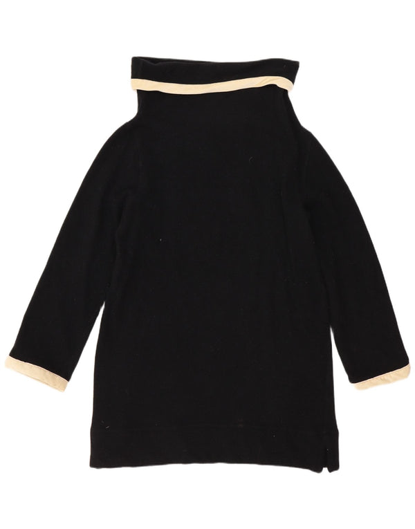 Fay Womens Roll Neck Jumper Sweater UK 14 Large Navy Blue Colourblock