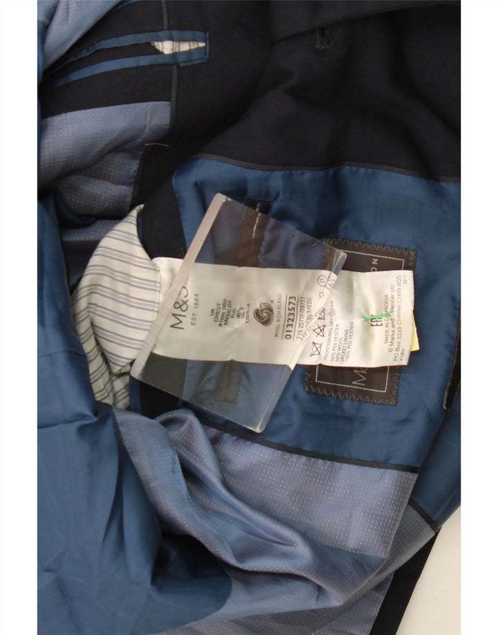 MARKS & SPENCER Ανδρικό μπλέιζερ με 2 κουμπιά μπουφάν UK 36 Small Navy Blue