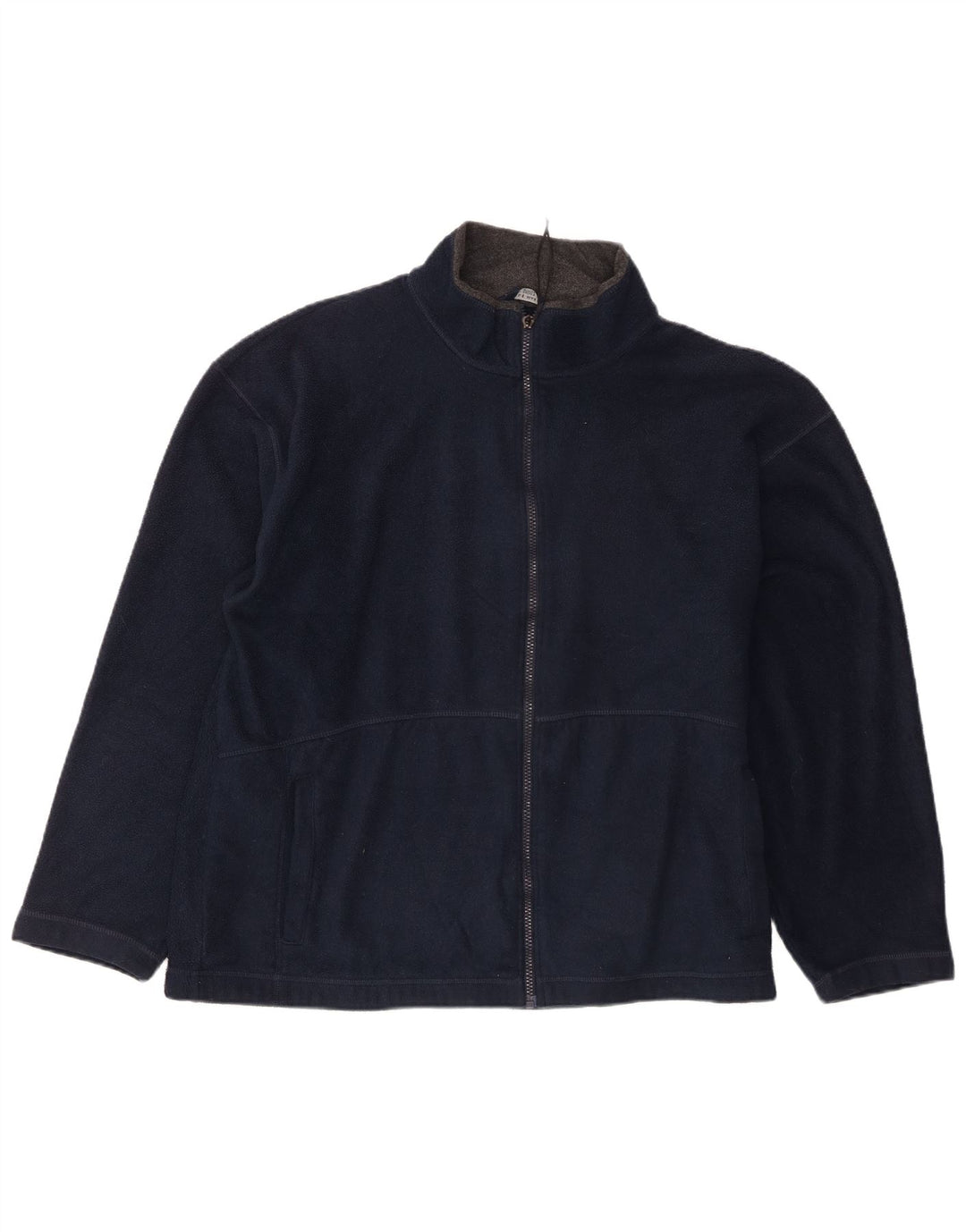Marks & Spencer Ανδρικό Fleece Jacket UK 40 Large Navy Blue Polyester