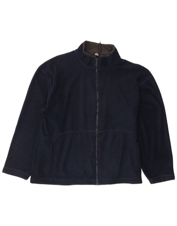 Marks & Spencer Ανδρικό Fleece Jacket UK 40 Large Navy Blue Polyester