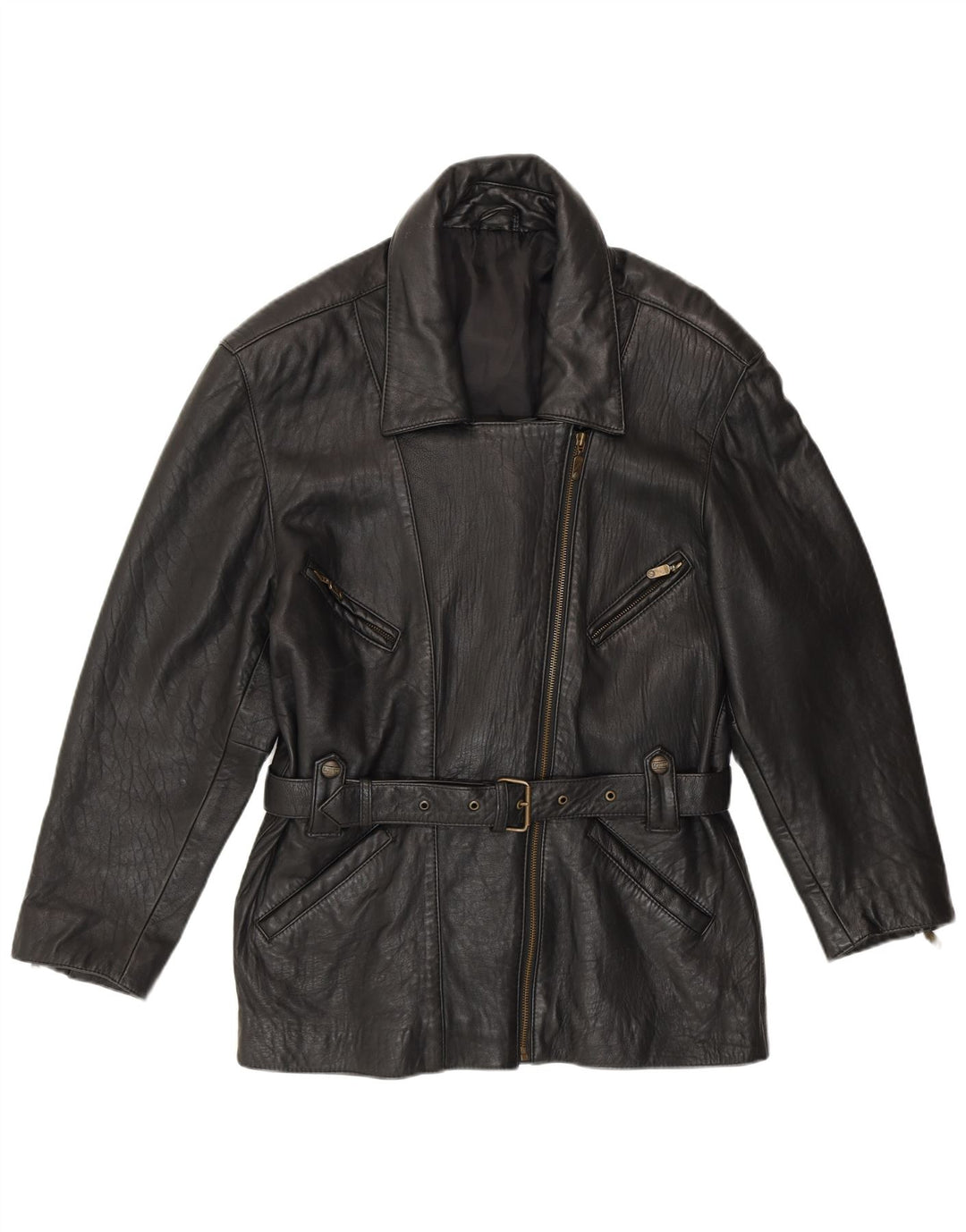 MADDOX Γυναικείο Δερμάτινο Μπουφάν IT 42 Μεσαίο Μαύρο Δερμάτινο