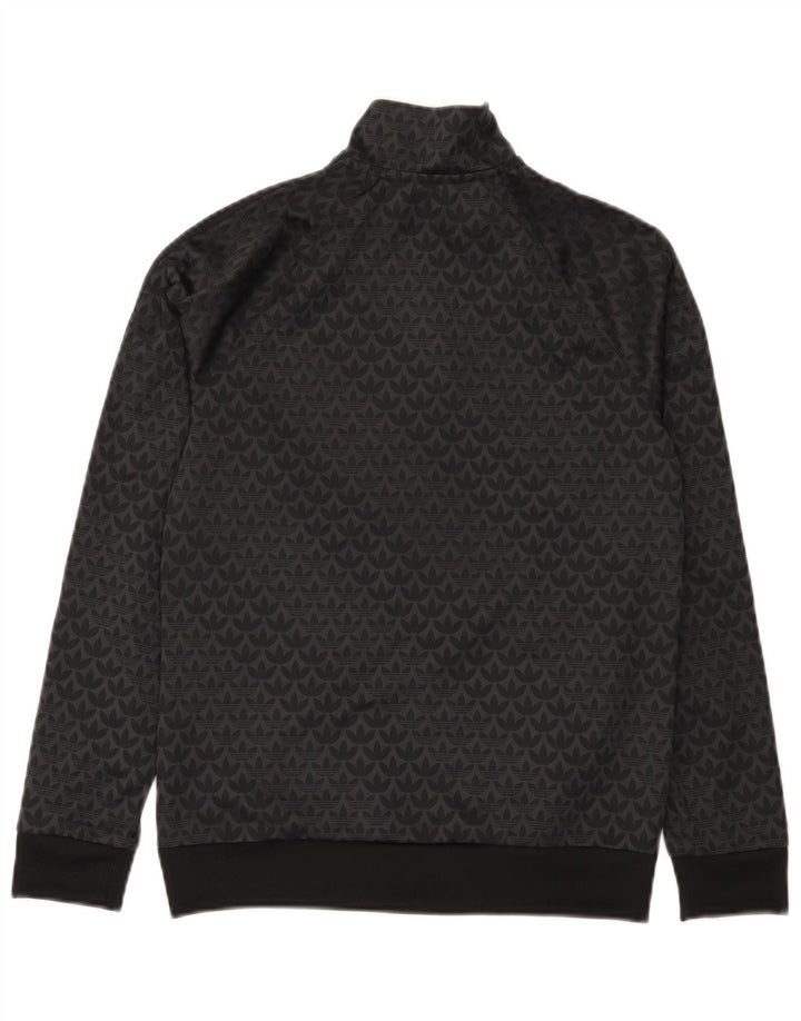 Adidas Boys Graphic αθλητική φόρμα Top Jacket 12-13 Years Black Polyester
