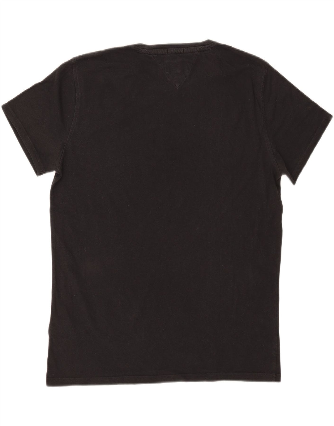 Tommy Hilfiger Ανδρικό T-Shirt με κανονική εφαρμογή Τοπ μεσαίο μαύρο βαμβακερό
