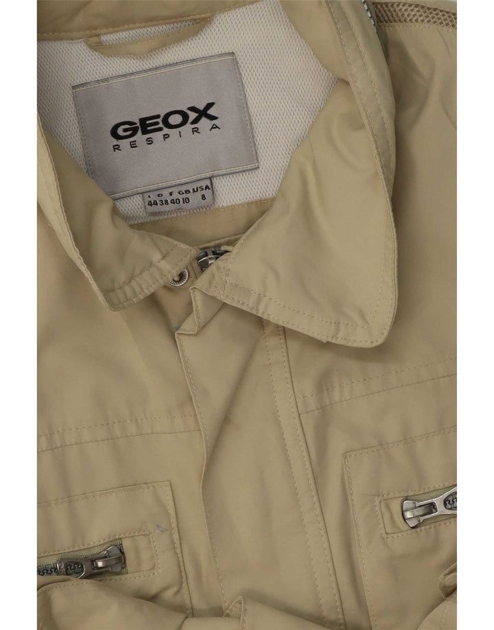Γυναικείο μπουφάν Geox Respira Hooded Utility UK 10 Small Beige Polyester