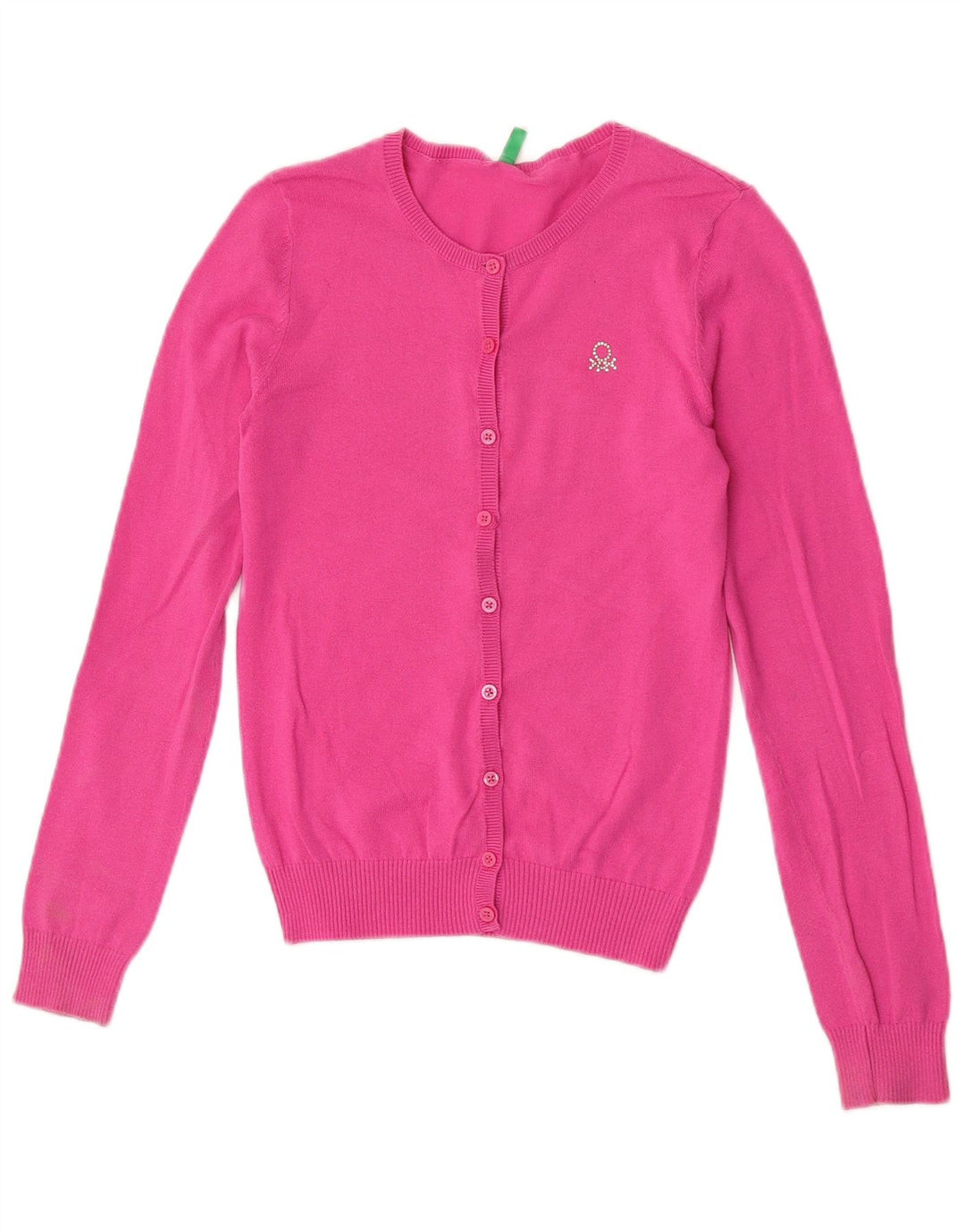 Γυναικείο πουλόβερ Benetton Cardigan UK 8 Small Pink