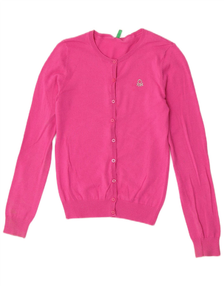 Γυναικείο πουλόβερ Benetton Cardigan UK 8 Small Pink