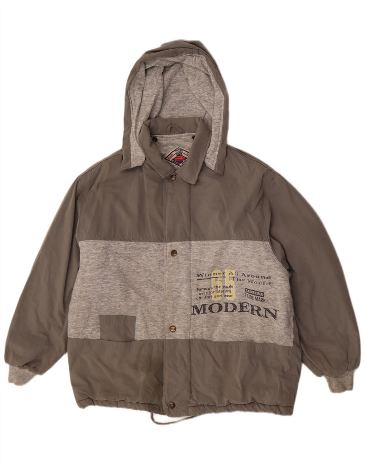 Carrera Ανδρικό μπουφάν με κουκούλα γραφικό UK 38 Medium Grey Colourblock