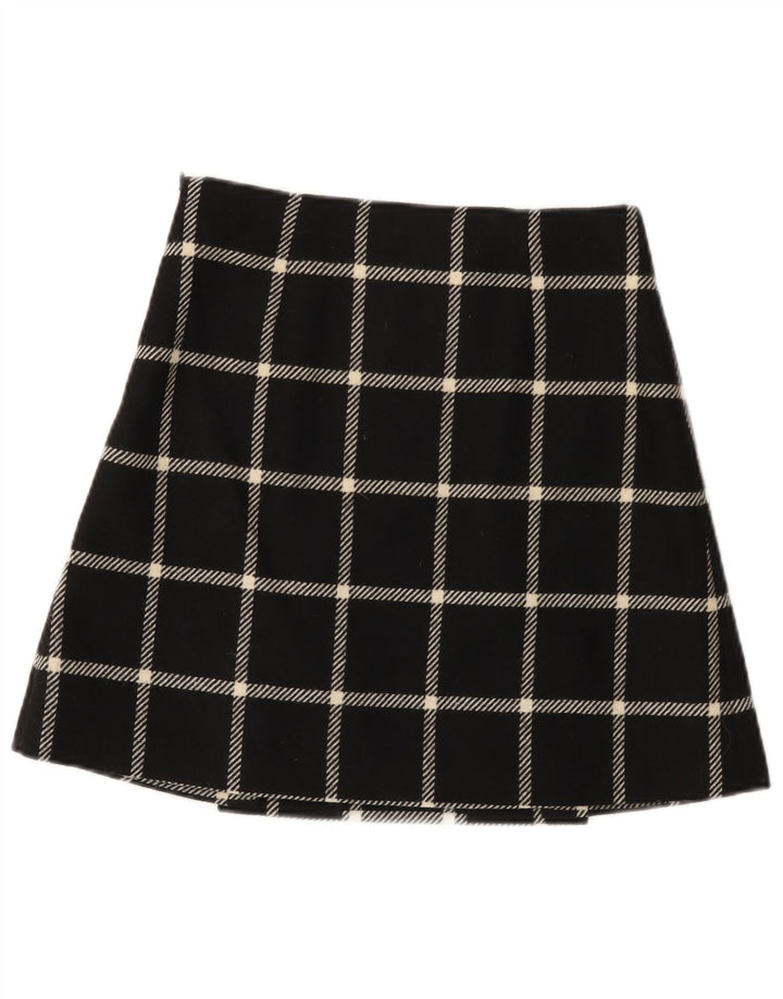 HOBBS Γυναικεία Μίνι Φούστα UK 8 Small W26 Black Check Wool