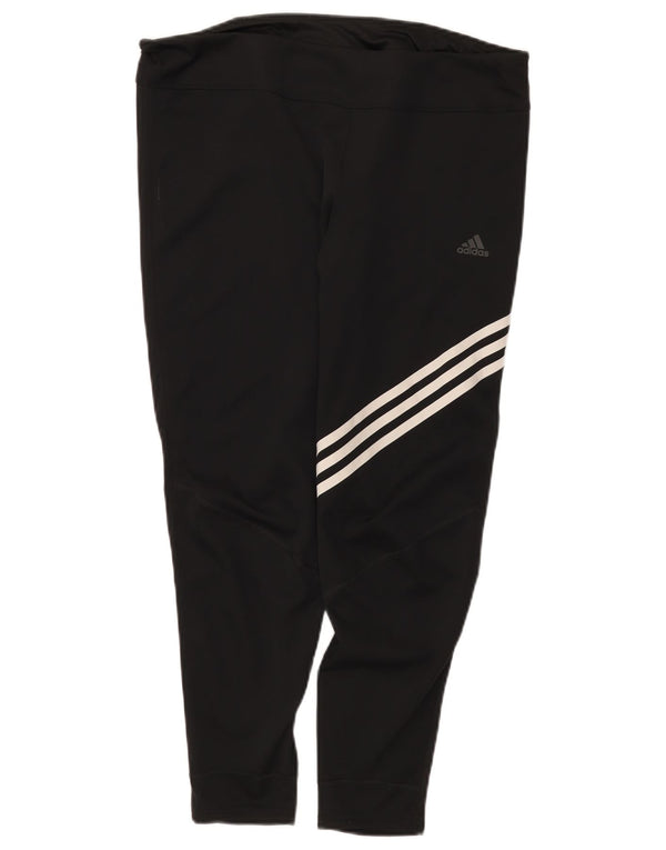 Adidas Γυναικεία κολάν Capri Running UK 20/22 XL Μαύρο πολυεστέρα σπορ
