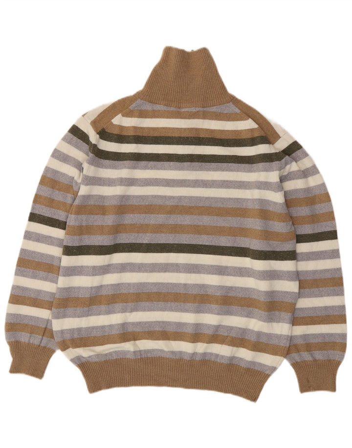 Pierre Cardin Ανδρικό πουλόβερ με φερμουάρ XL πολύχρωμο ακρυλικό ριγέ