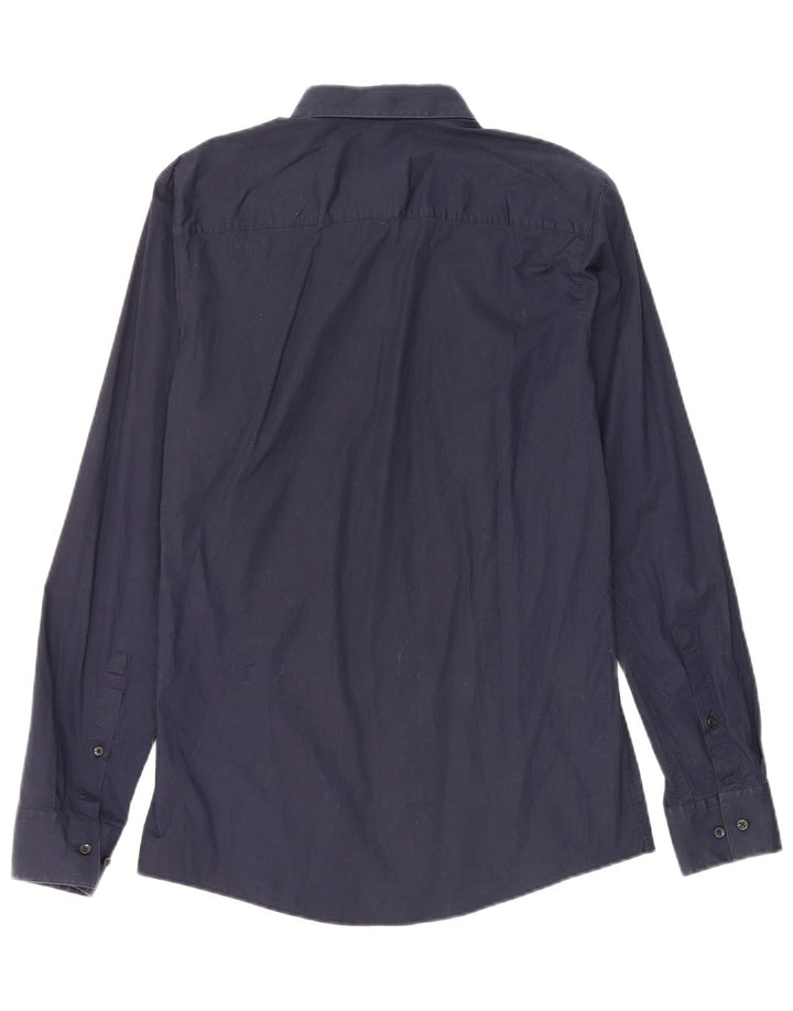 Ανδρικό πουκάμισο Hugo Boss Slim Fit Μικρό μπλε ναυτικό βαμβακερό