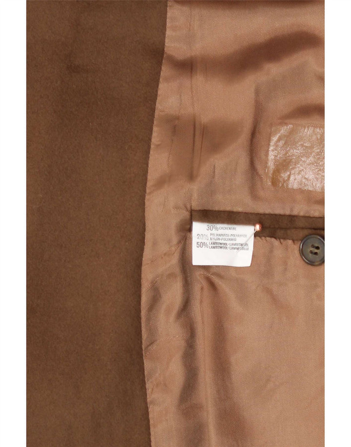 Elleci Ανδρικό σακάκι σακάκι με 2 κουμπιά UK 40 Large Brown Lambswool