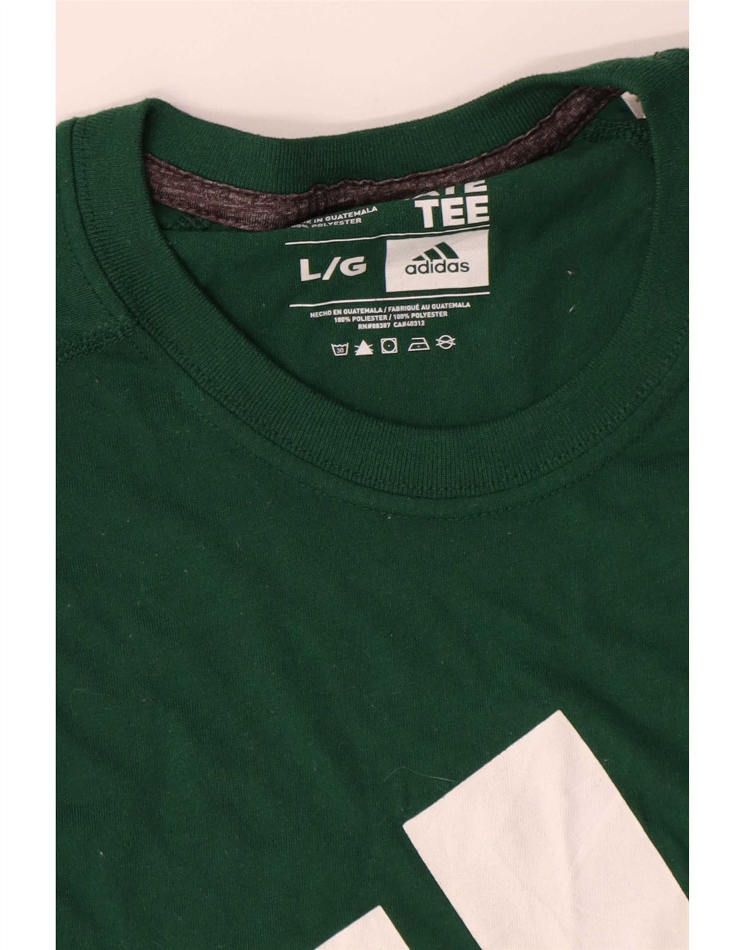 Adidas Mens Climalite Graphic Top Μακρύ μανίκι μεγάλο πράσινο βαμβακερό