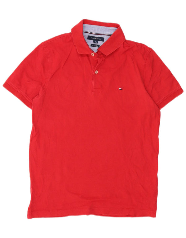 Tommy Hilfiger Ανδρικό πουκάμισο Polo Slim Fit, μεσαίο κόκκινο βαμβακερό