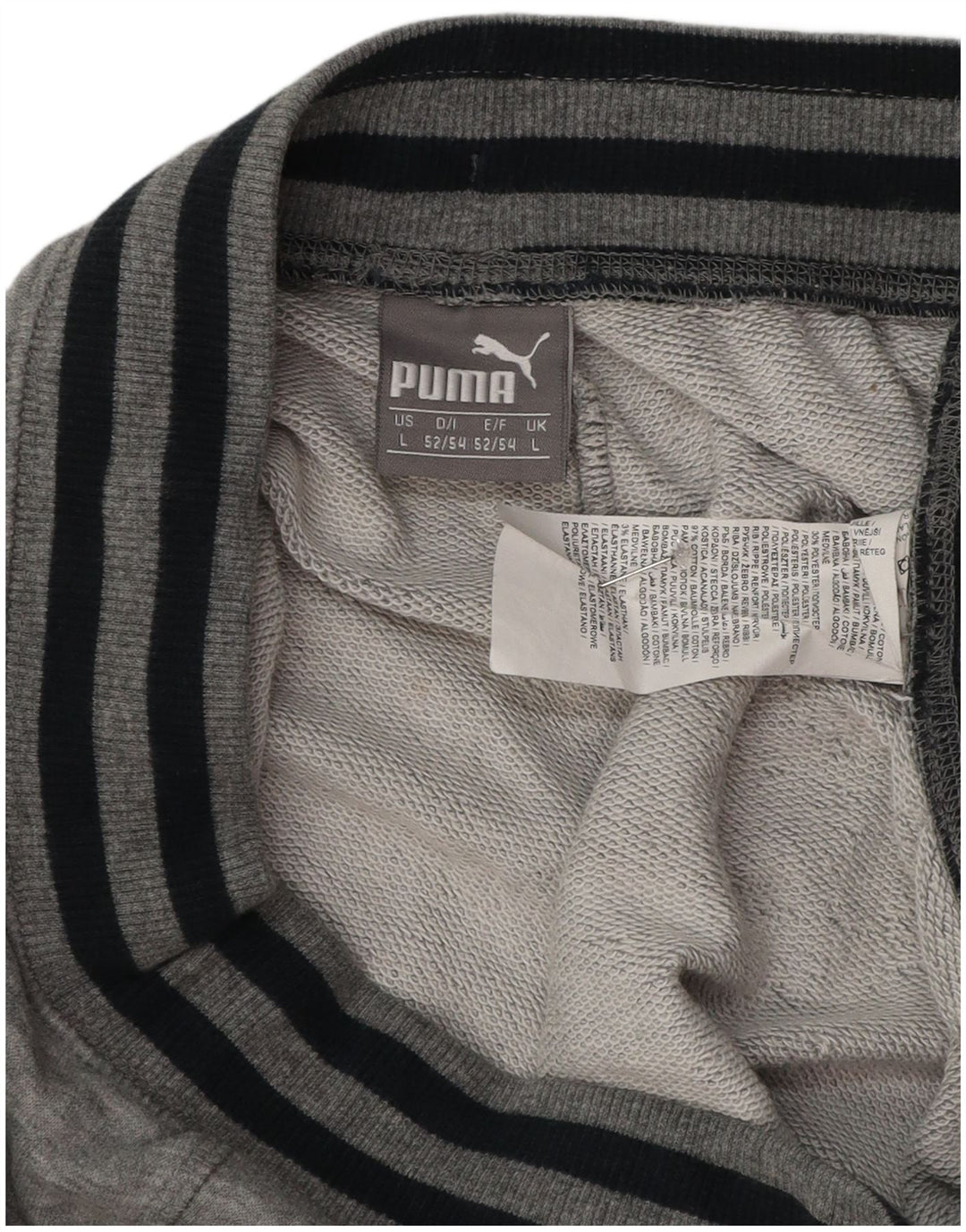 Ανδρικό γραφικό αθλητικό σορτς Puma μεγάλο γκρι βαμβακερό