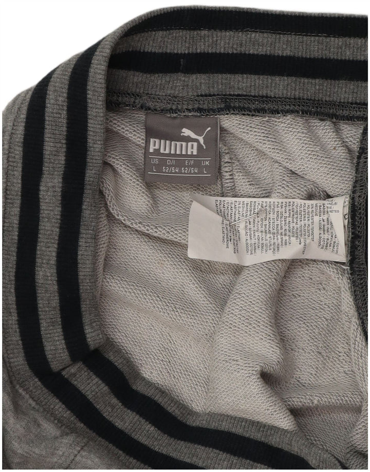 Ανδρικό γραφικό αθλητικό σορτς Puma μεγάλο γκρι βαμβακερό