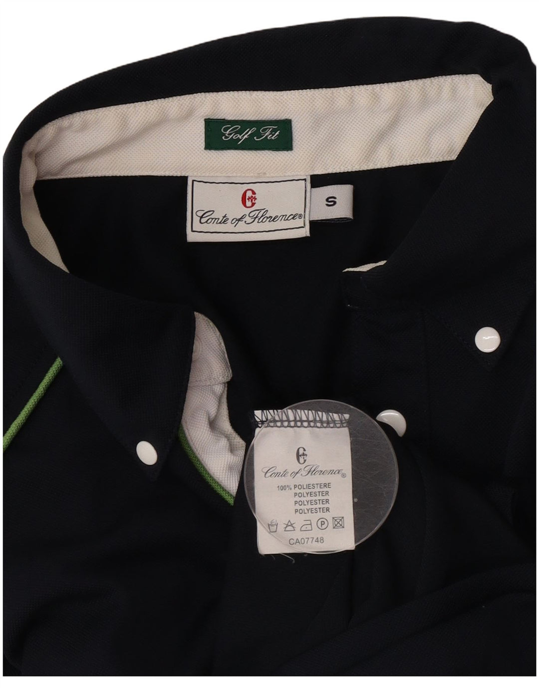 Ανδρικό μπλουζάκι πόλο Conte of Florence Μικρό Navy Blue Polyester