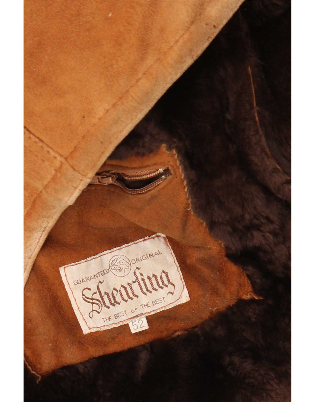 Vintage Ανδρικό Shearling Jacket IT 52 XL Brown