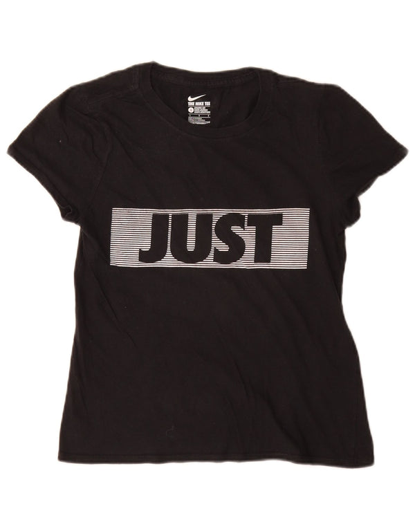 Nike Girls Graphic T-shirt Top 12-13 ετών, μεγάλο μαύρο βαμβακερό