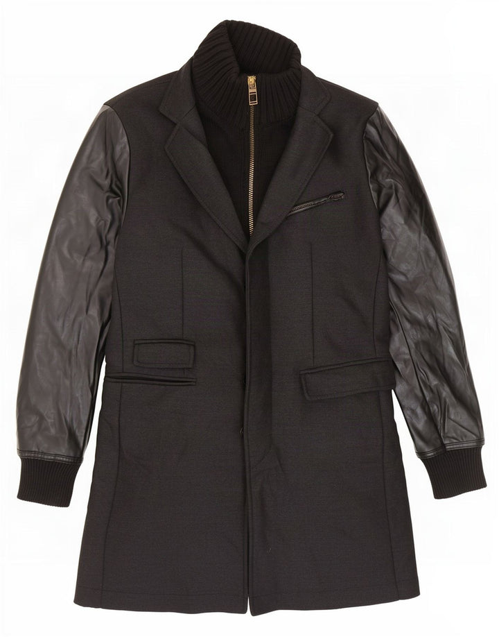 Zara Ανδρικό Πανωφόρι UK 44 2XL Μαύρο Πολυεστέρας