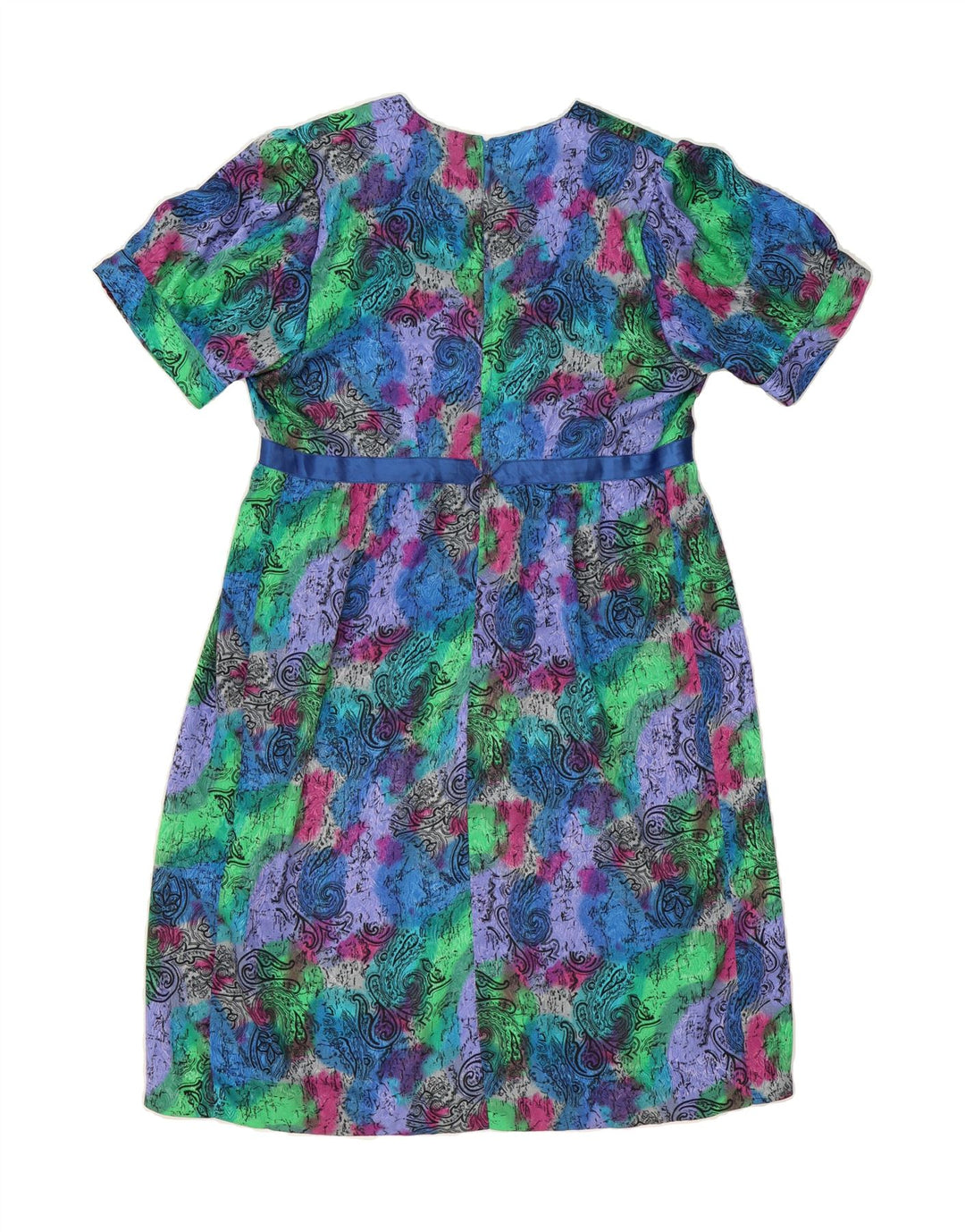 VINTAGE Womens Basic Dress UK 14 Medium Multicoloured Floral Vintage Vintage and Second-Hand Vintage from Messina Hembry 