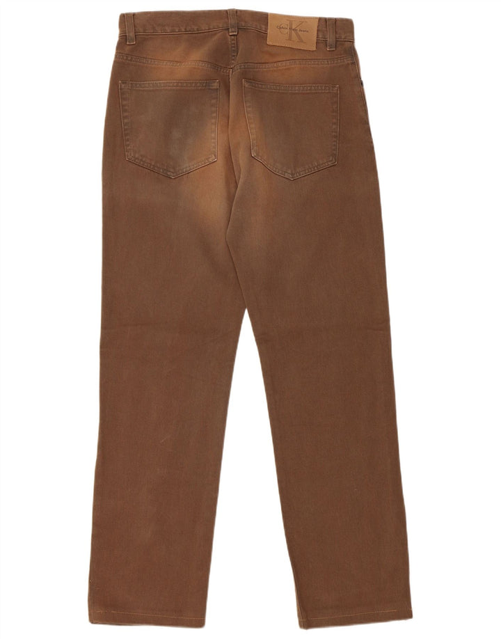 CALVIN KLEIN Ανδρικό τζιν ίσιο W31 L29 Καφέ βαμβακερό