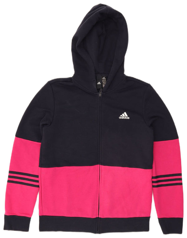 Γυναικείο πουλόβερ με κουκούλα Adidas UK 12/14 Medium Navy Blue Colorblock
