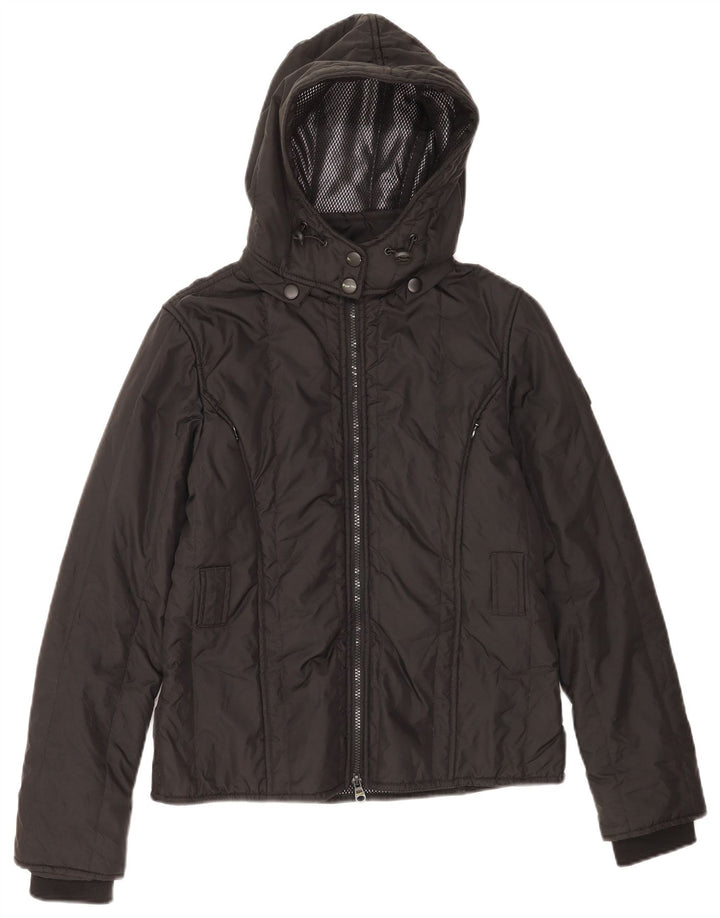 Refrigiwear Γυναικείο μπουφάν με κουκούλα UK 14 μεγάλο μαύρο πολυαμίδιο