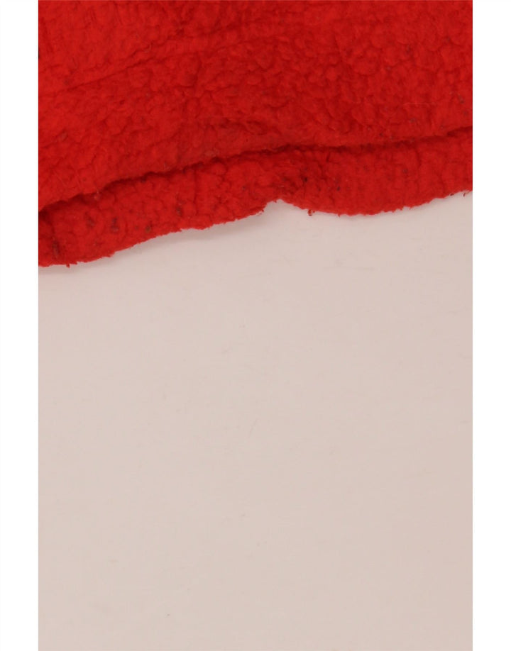 J. CREW Γυναικείο φερμουάρ Fleece Jumper UK 14 μεσαίο πορτοκαλί πολυεστέρας
