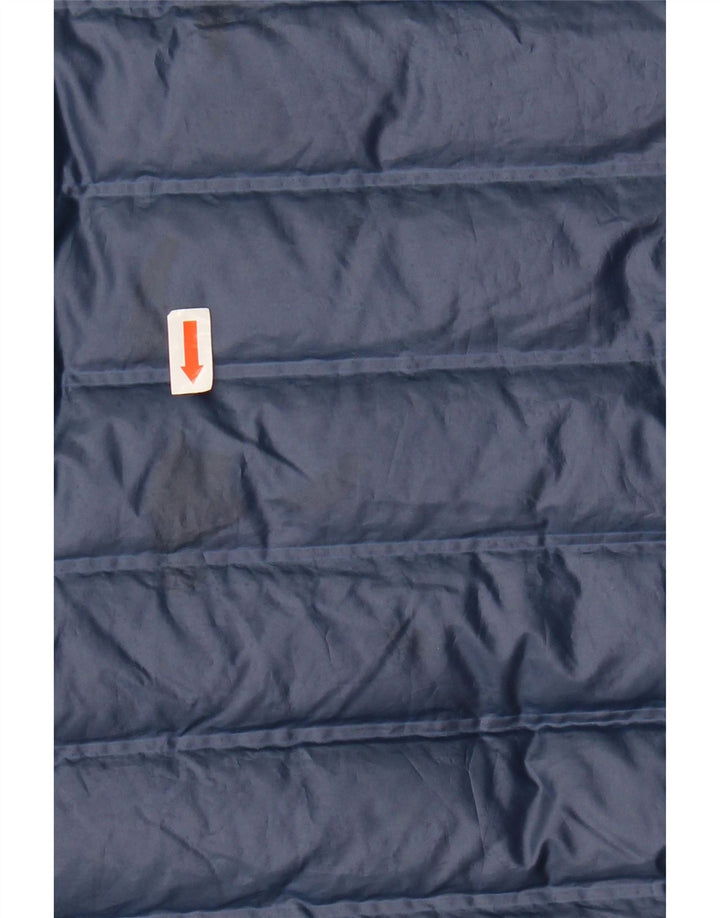 ADIDAS Mens Padded Jacket UK 38 Medium Navy Blue Polyester
