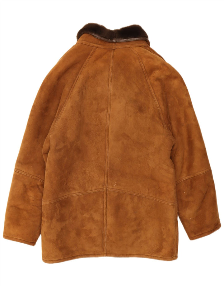 Vintage Ανδρικό Shearling Jacket IT 48 Medium Brown
