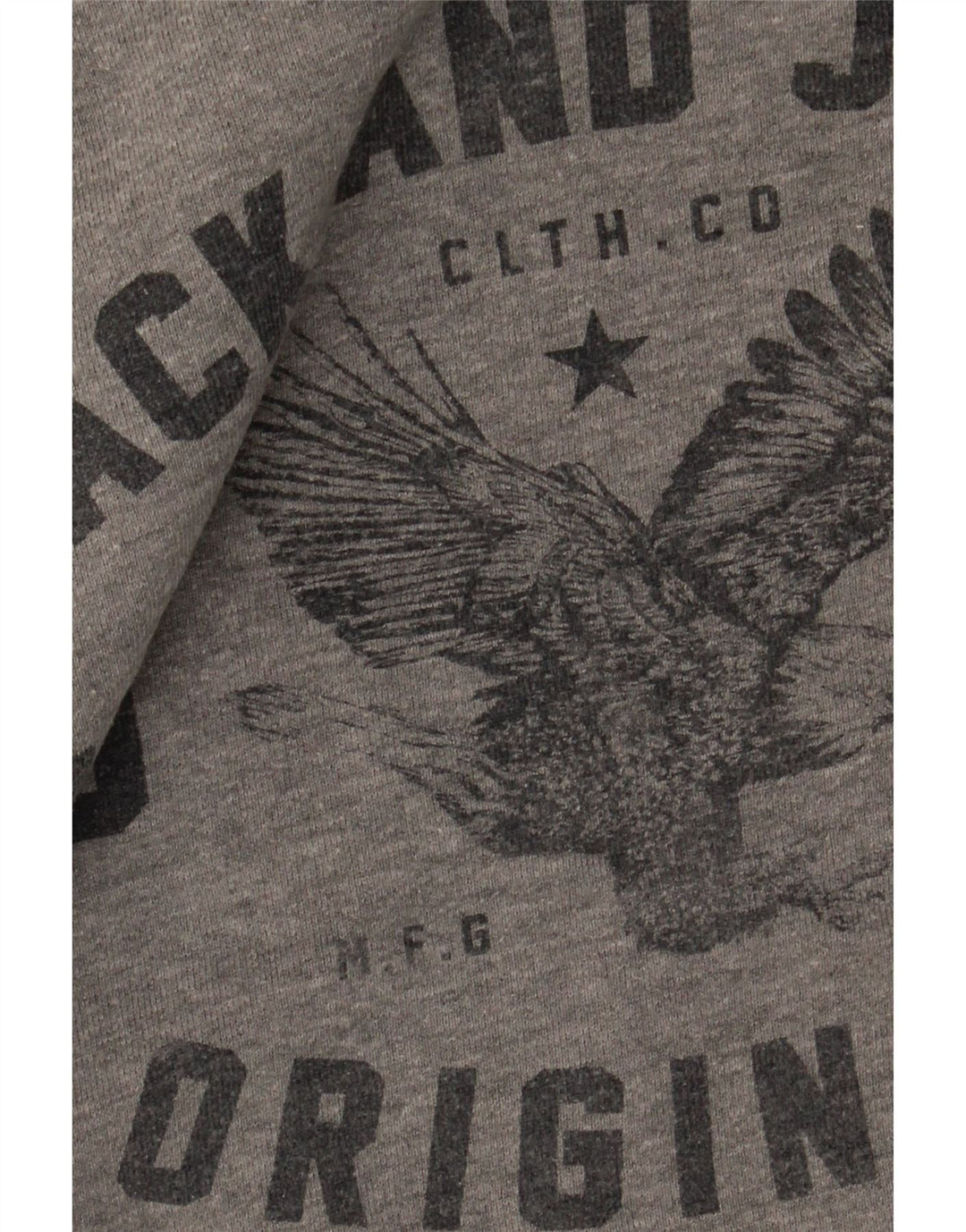 Jack & Jones Ανδρικό γραφικό φούτερ Jumper Μικρό γκρι βαμβακερό